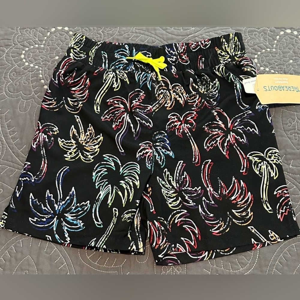 Thereabouts Boys Lazer Palm Swim Trunks NWT Size L 14/16